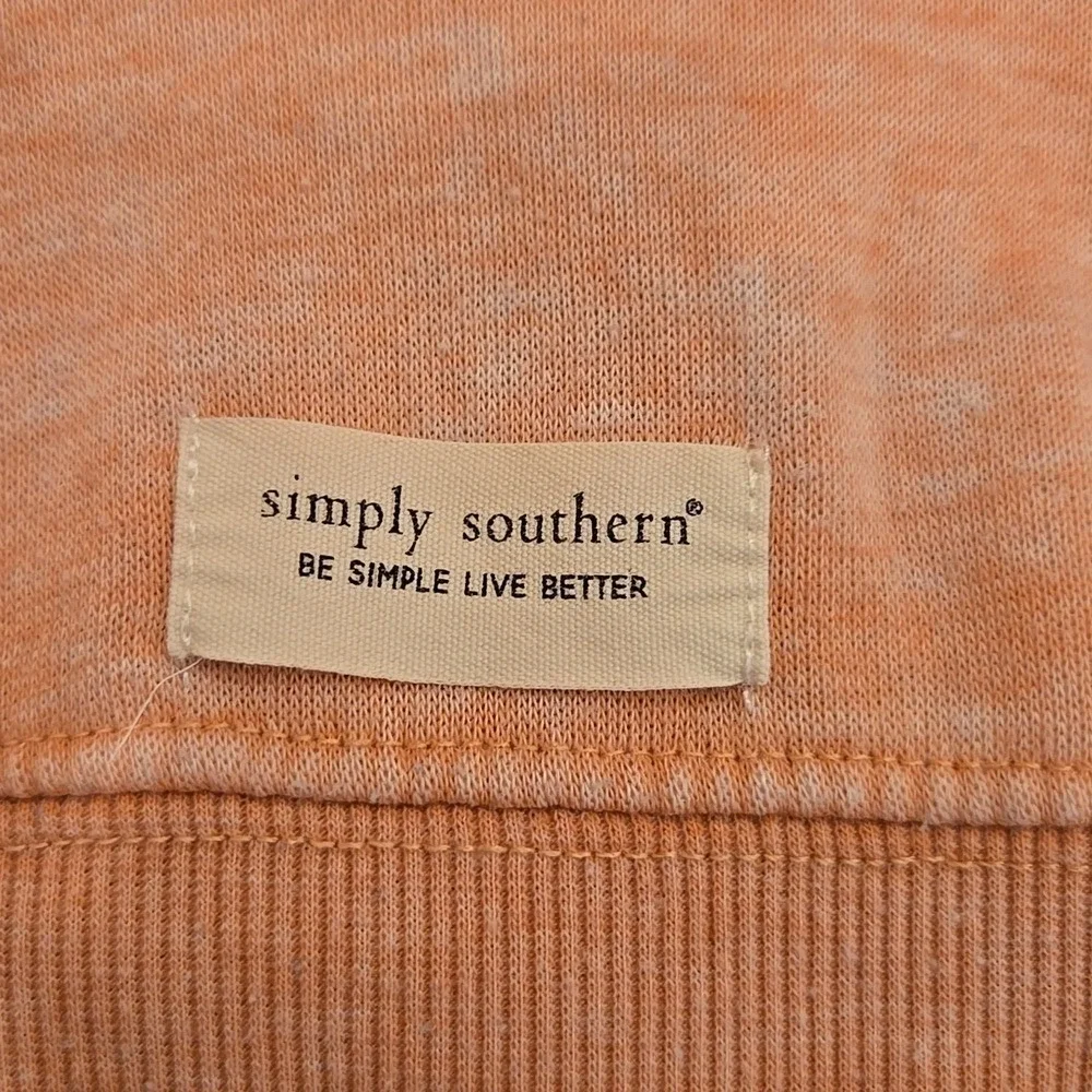 Simply Southern Sweatshirt Pullover Orange Distressed Messy‎ Hair G - Size Small - Picture 7 of 8
